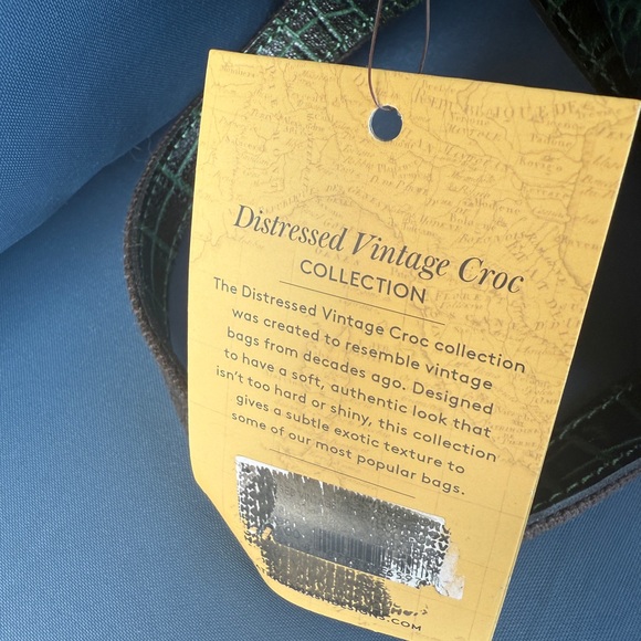 Patricia Nash Green Crocodile-Embossed Tote - Picture 6 of 6